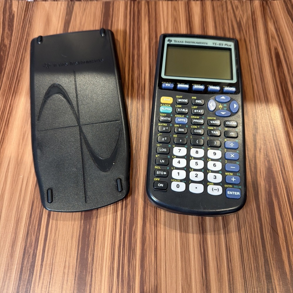 Texas Instruments TI-83 Plus Graphing Calculator Tested Works Great w/ Cover